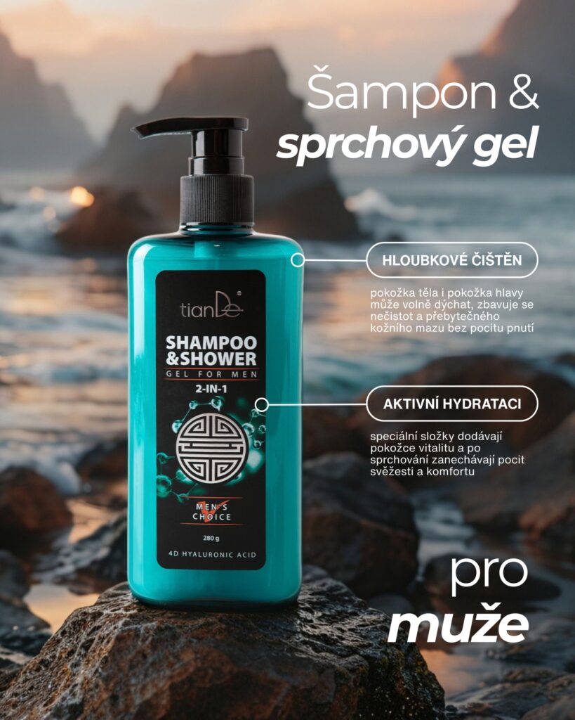 sampon a sprchovy gel pro muze tianDe Beroun