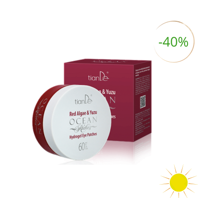 Hydrogelové náplasti na oční víčka s červenými mořskými řasami a yuzu Ocean Riches, 60ks (exp. 12/26)