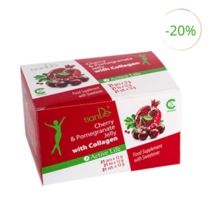 Kolagen s višňovou a granátovou šťávou Active life, (21 sáčků po 12g)